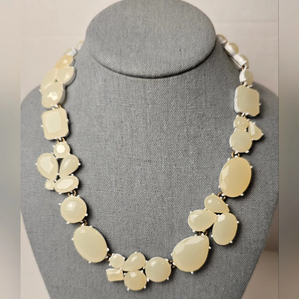 [J. CREW] Candy Gem Collection Opaque Cream◇Off White Translucent Stones